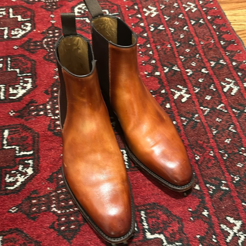 Carlos Santos Kent Chelsea Boots, Cognac Size 8